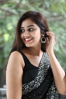Vibhisha Jaanu Black Saree Photos